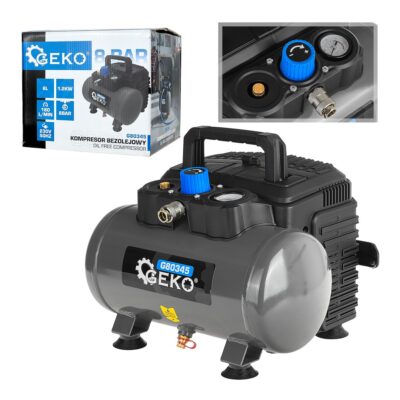 GEKO olajmentes kompresszor 6L tartály 8 bar G80345