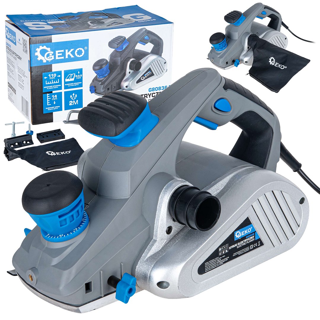 GEKO elektromos gyalu 110x3,5mm 1300W