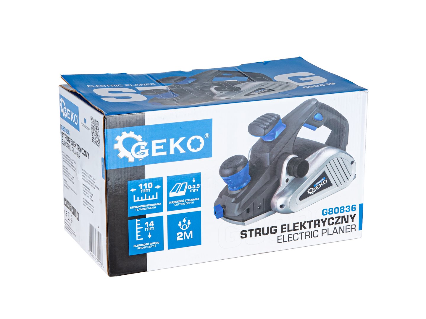 GEKO elektromos gyalu 110x3,5mm 1300W