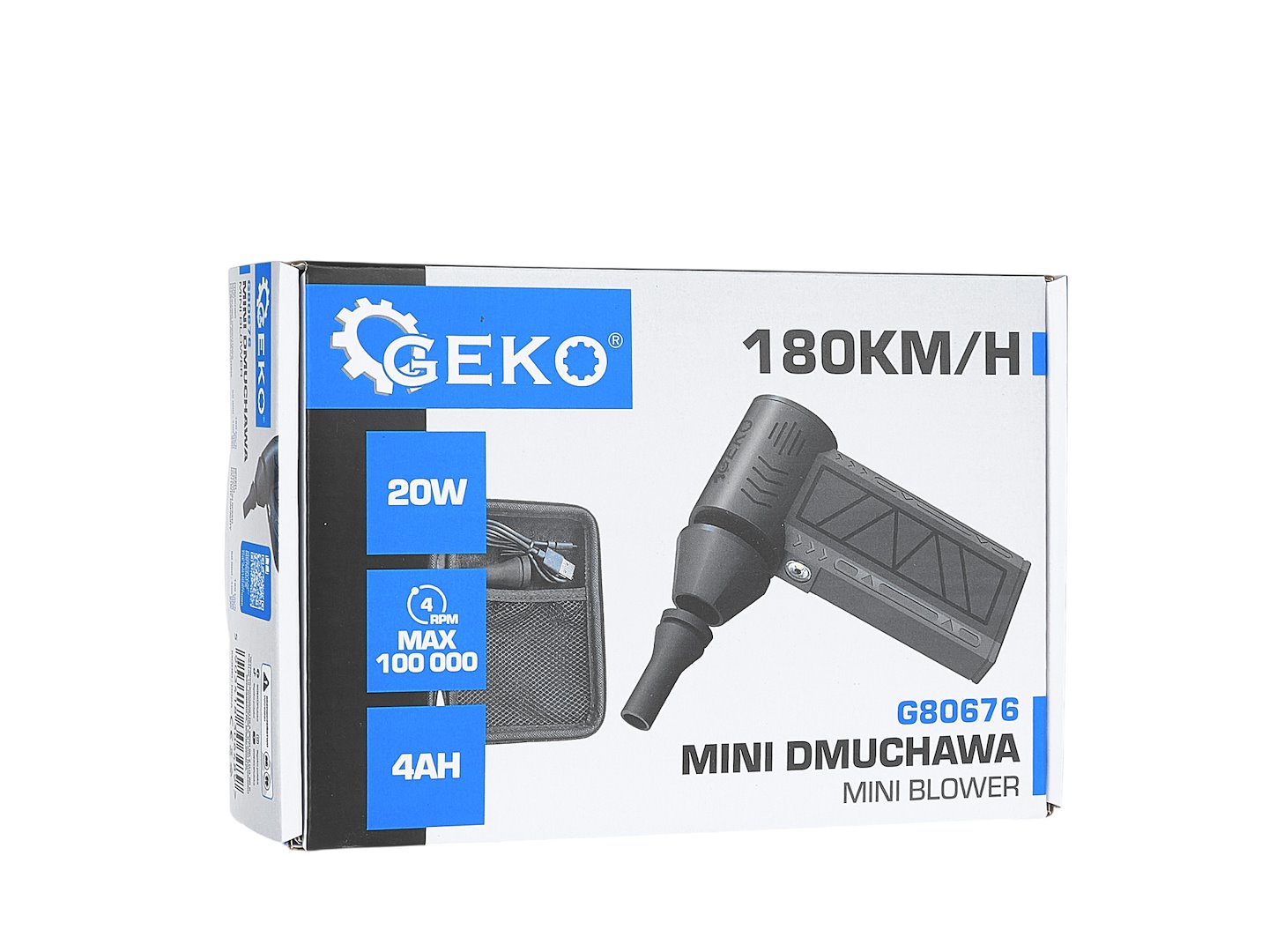 GEKO mini légfúvó 7.4V 4000mAh USB-C LED