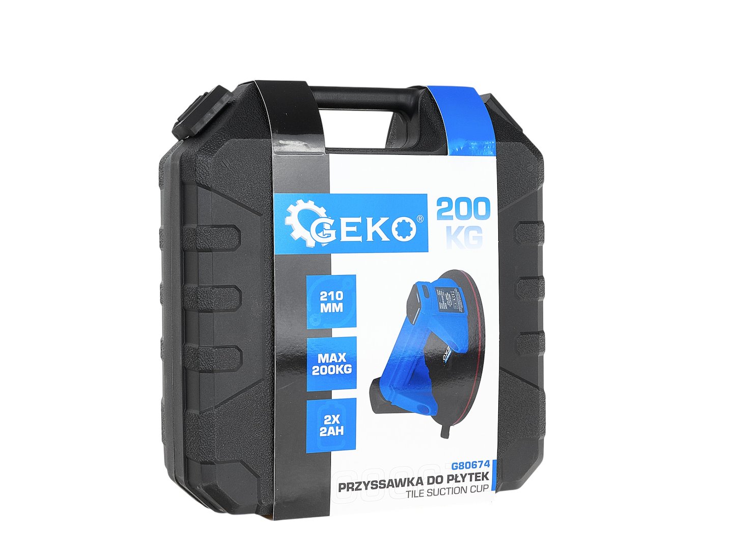 GEKO akkumulátoros vákuumos emelő 210mm 200kg 4.0Ah