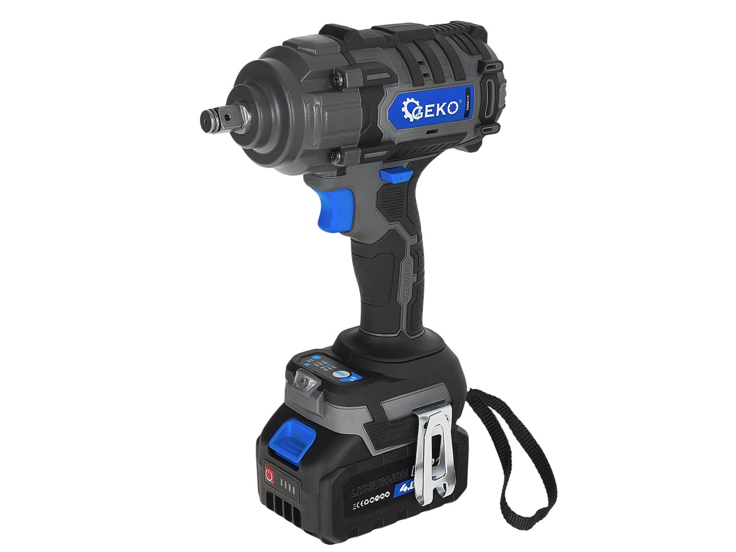 GEKO akkumulátoros ütvecsavarozó 850Nm 21V 2x4.0Ah