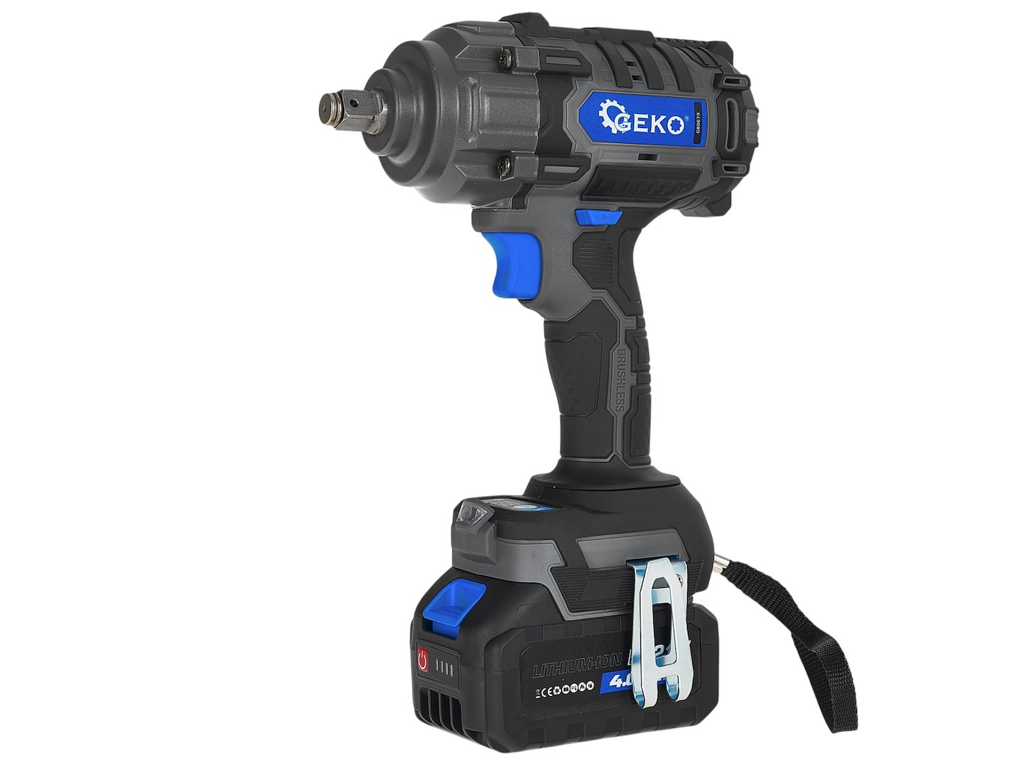 GEKO akkumulátoros ütvecsavarozó 850Nm 21V 2x4.0Ah