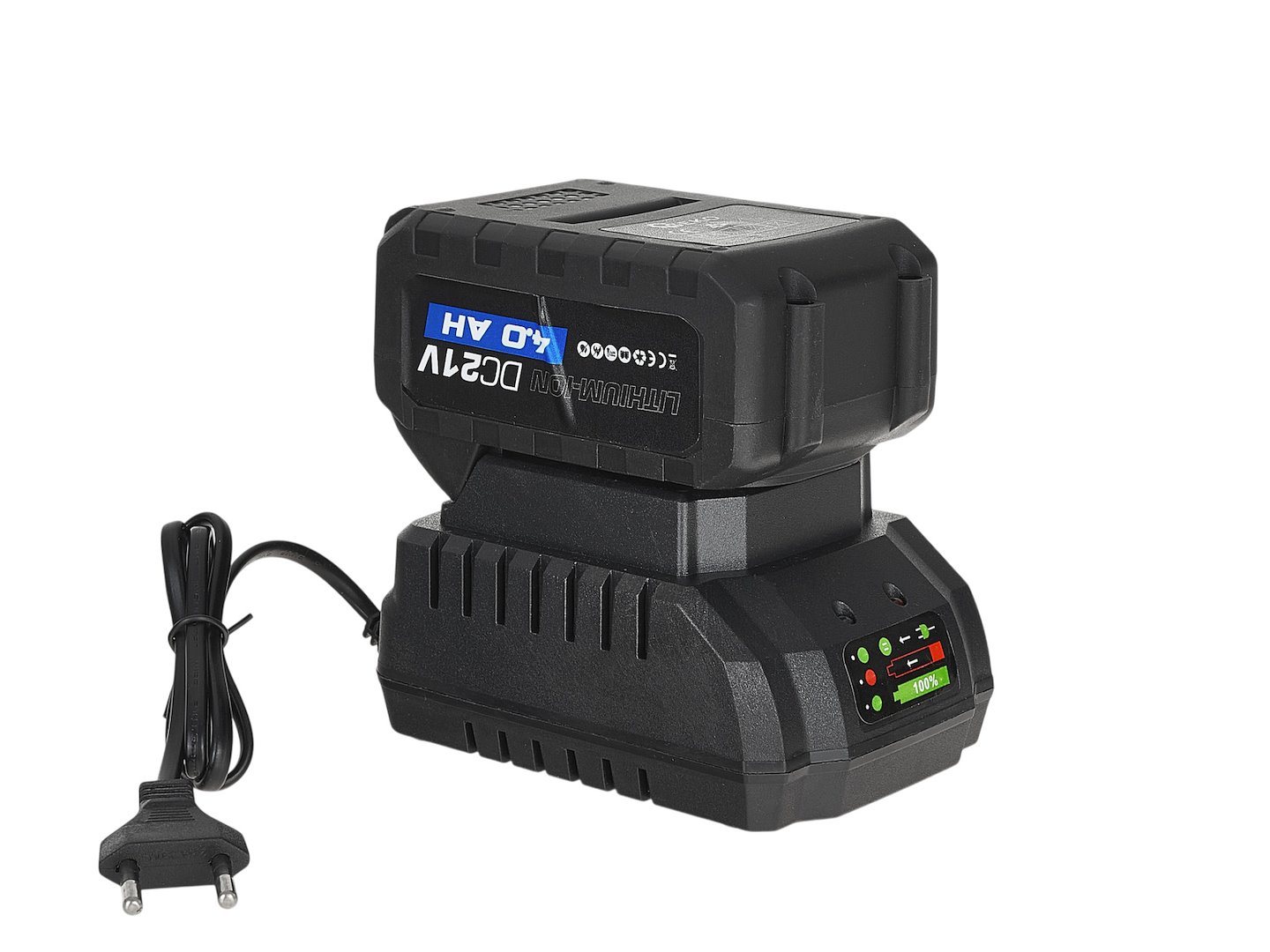 GEKO akkumulátoros sarokcsiszoló 125mm 950W 21V 2x4.0Ah