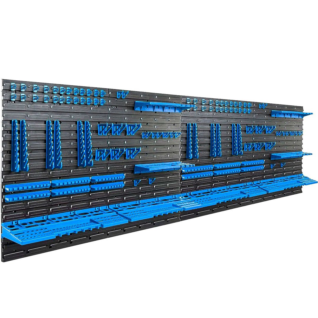 GEKO fali szerszámtábla 8 paneles 2304×780mm + 128 db tartozék