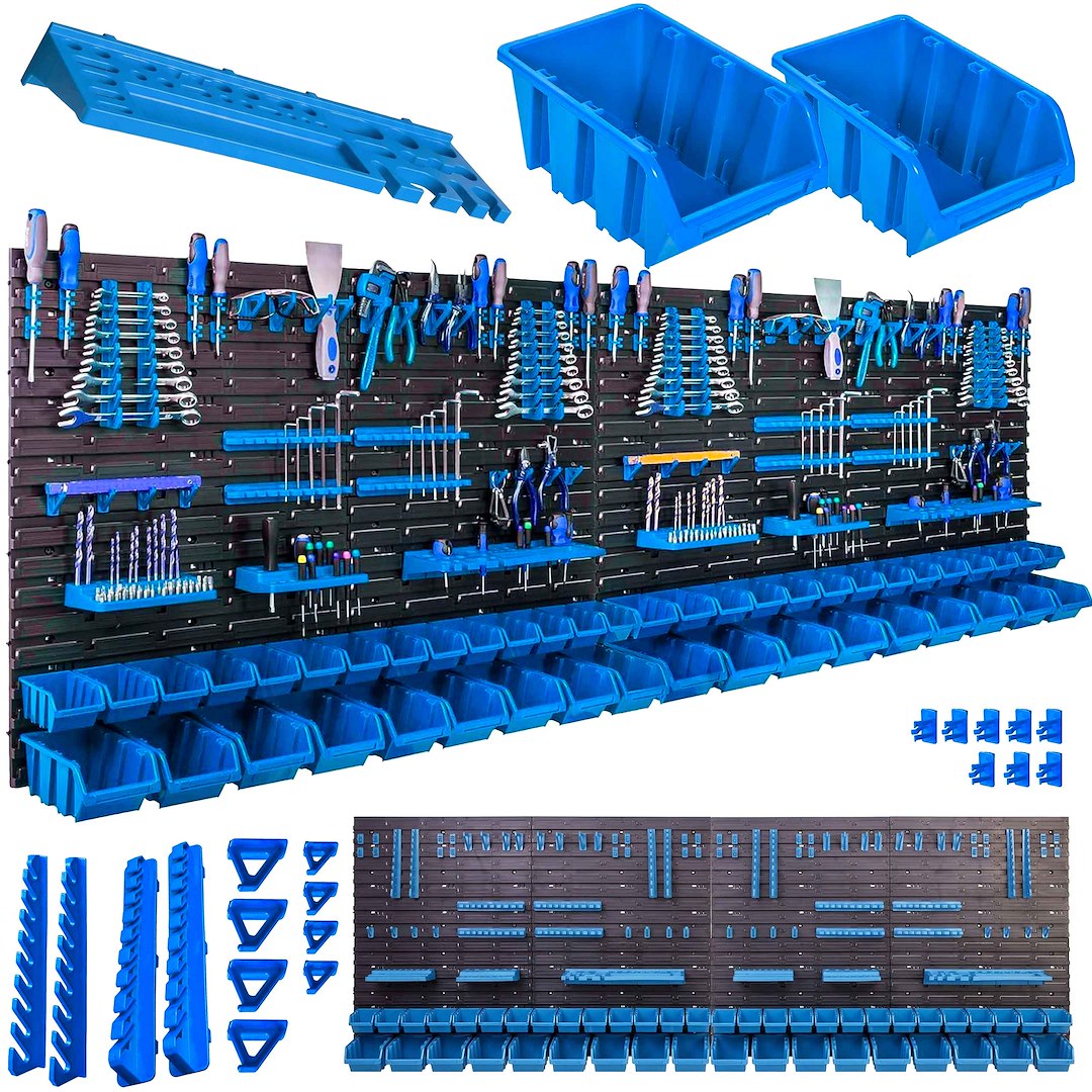 GEKO Fali szerszámtartó rendszer 8 paneles 2304×780mm + 132 kiegészítő