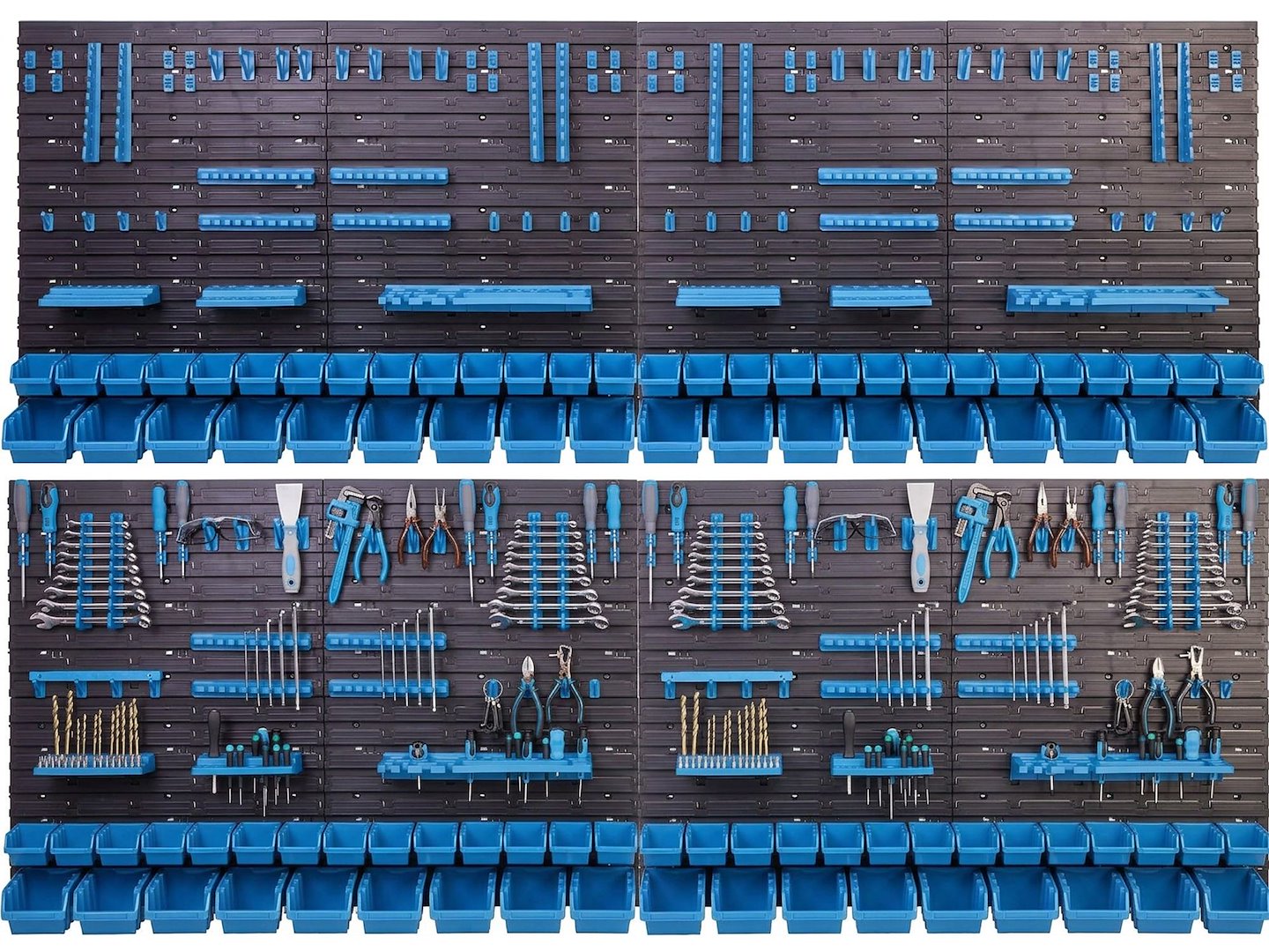 GEKO Fali szerszámtartó rendszer 8 paneles 2304×780mm + 132 kiegészítő