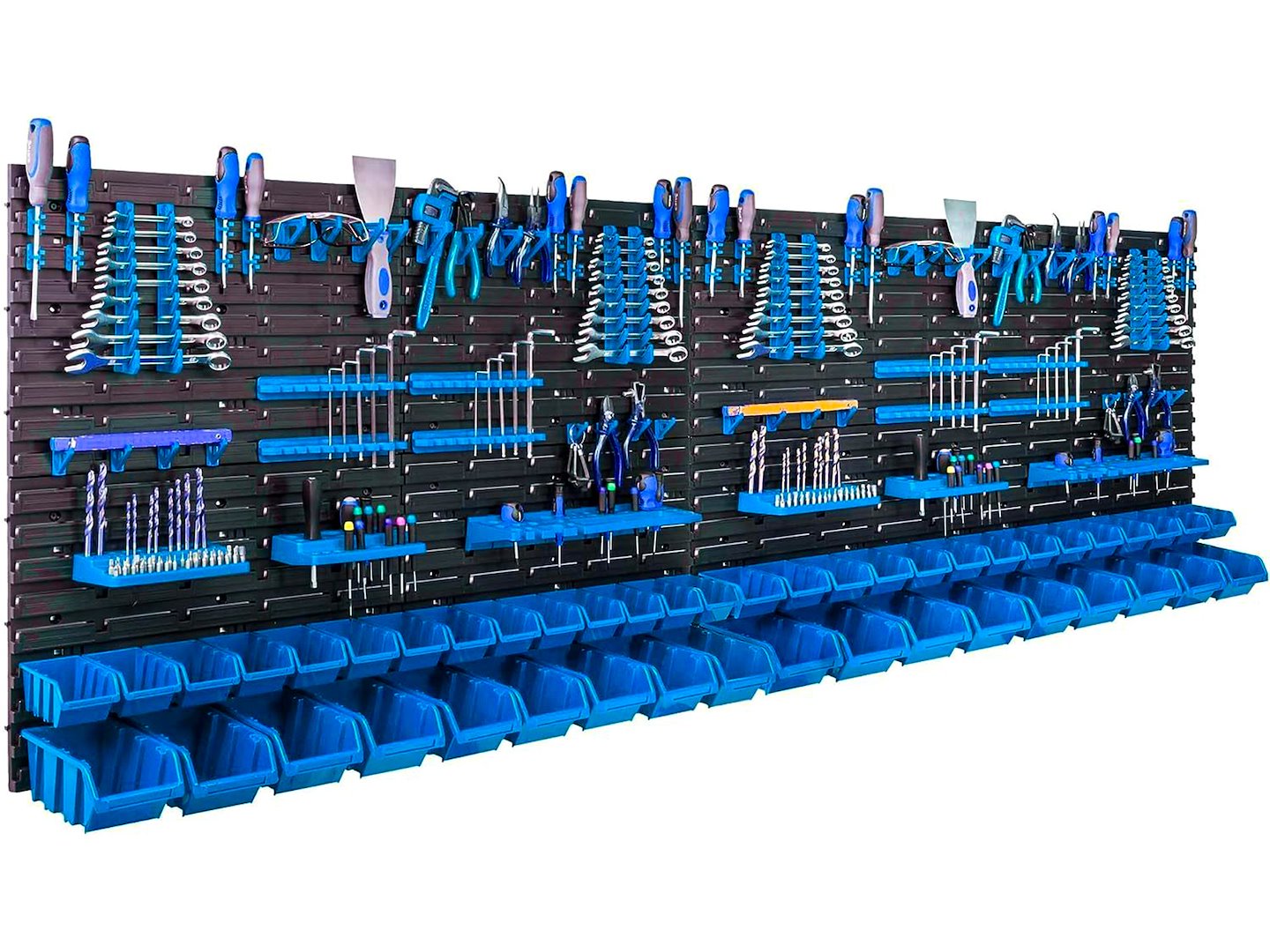 GEKO Fali szerszámtartó rendszer 8 paneles 2304×780mm + 132 kiegészítő