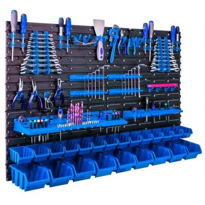 G73355 kép 2 GEKO szerszámtartó fali panel rendszer 4 elemből 1152×780mm + 65 kiegészítővel