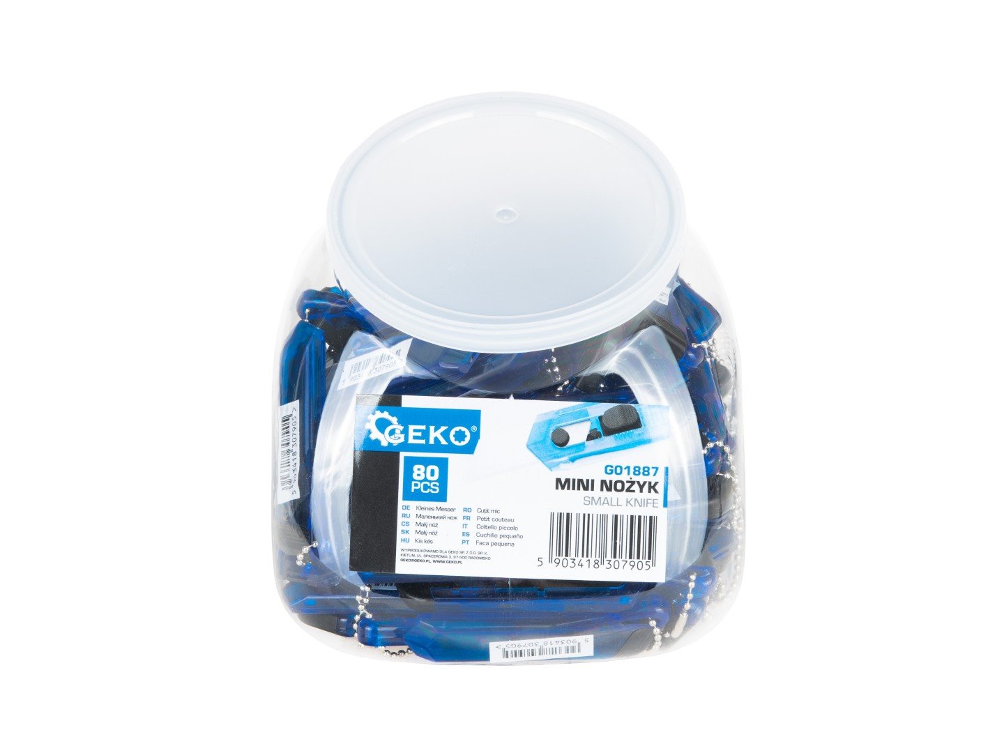GEKO mini kés 80db - üvegtégelyes kiszerelés