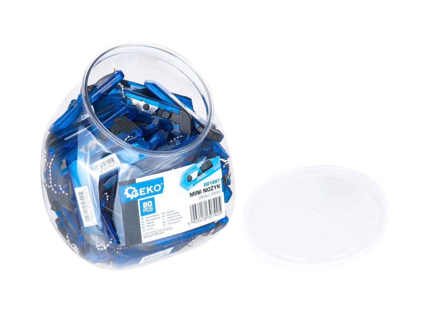 GEKO mini kés 80db - üvegtégelyes kiszerelés
