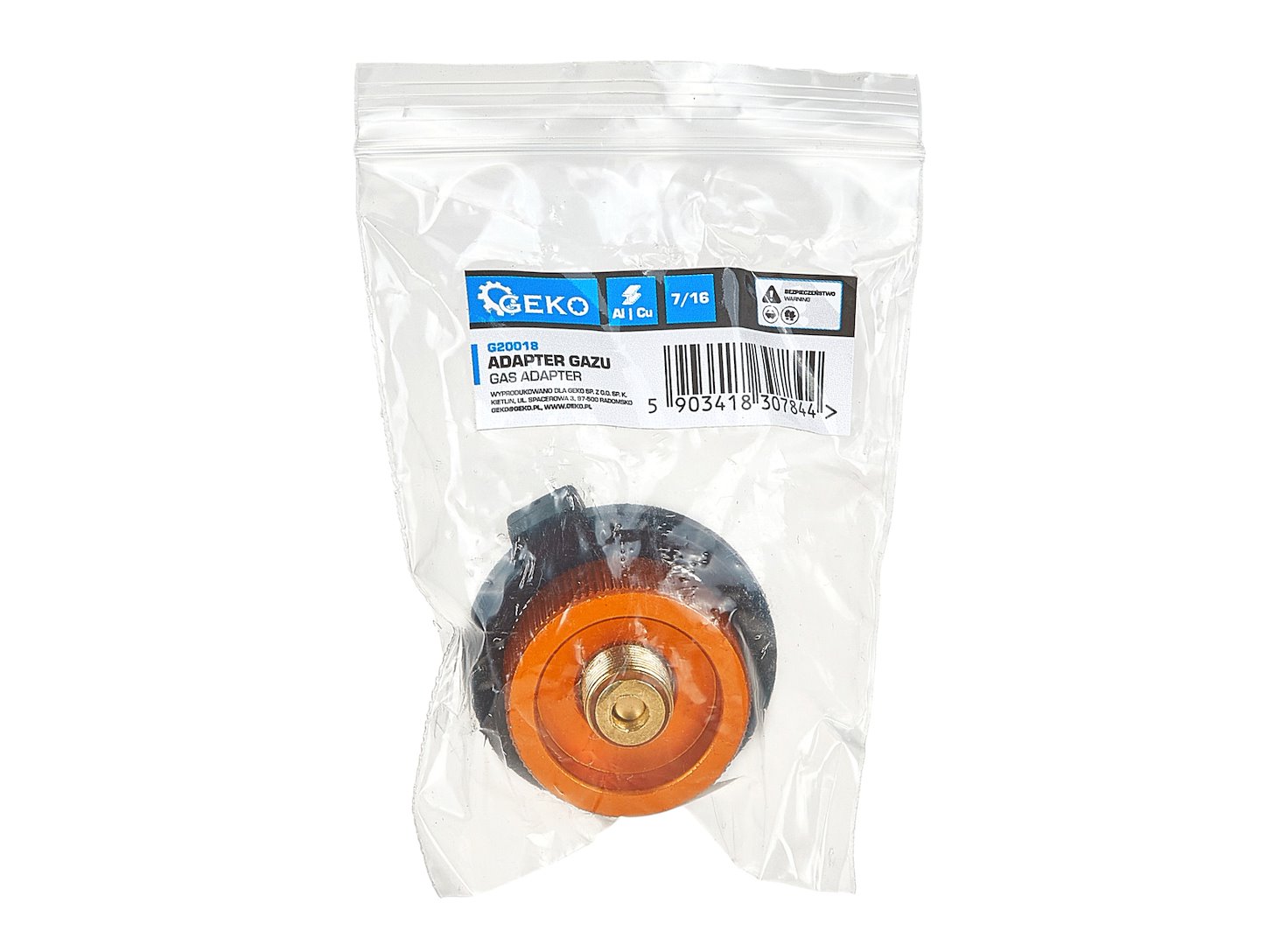 GEKO gázpatron adapter 7/16 menetes (500g)