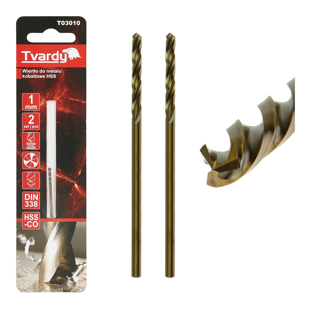 GEKO kobalt fúrószár HSS-Co 1 mm fémhez
