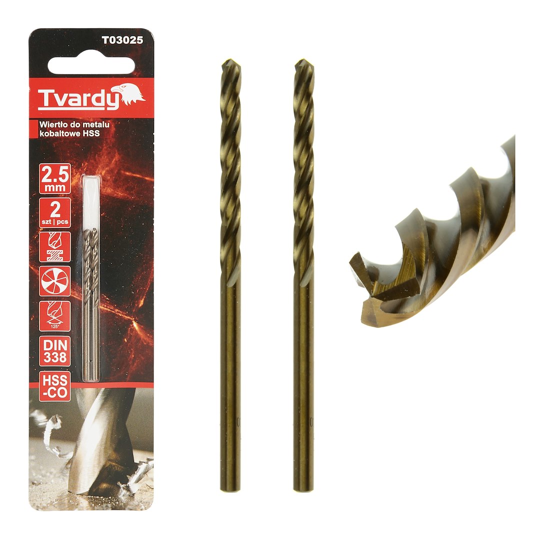 GEKO kobalt fémcsigafúró HSS-CO 2,5 mm