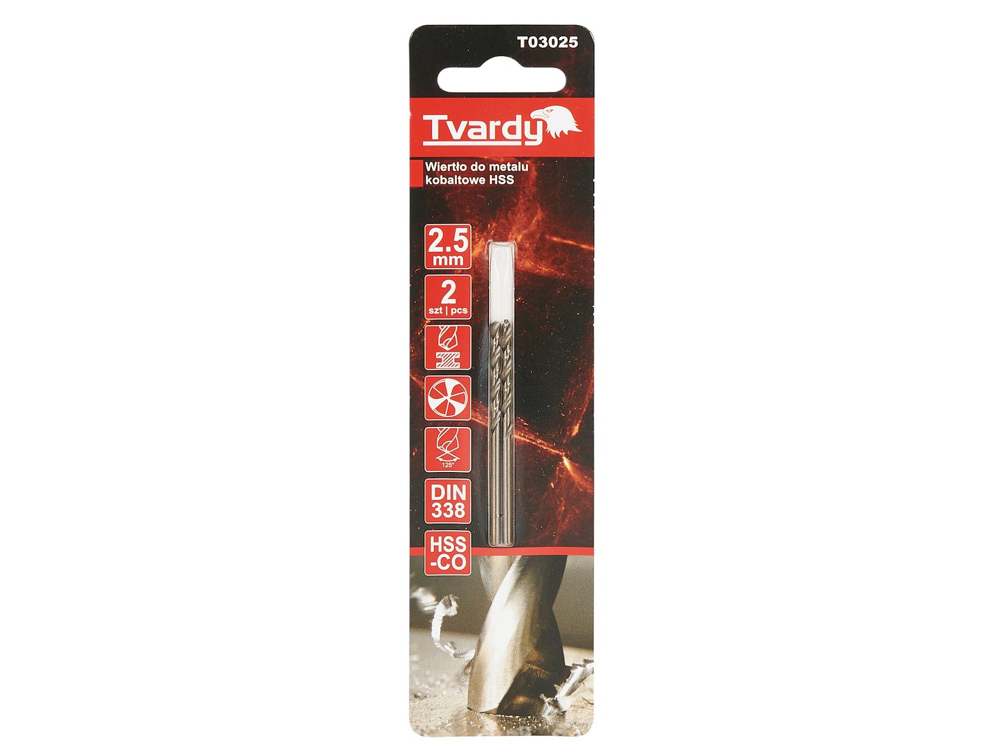 GEKO kobalt fémcsigafúró HSS-CO 2,5 mm
