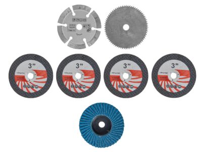 G80654A kép 2 GEKO 76mm csiszolótárcsa készlet mini sarokcsiszolóhoz 7 részes