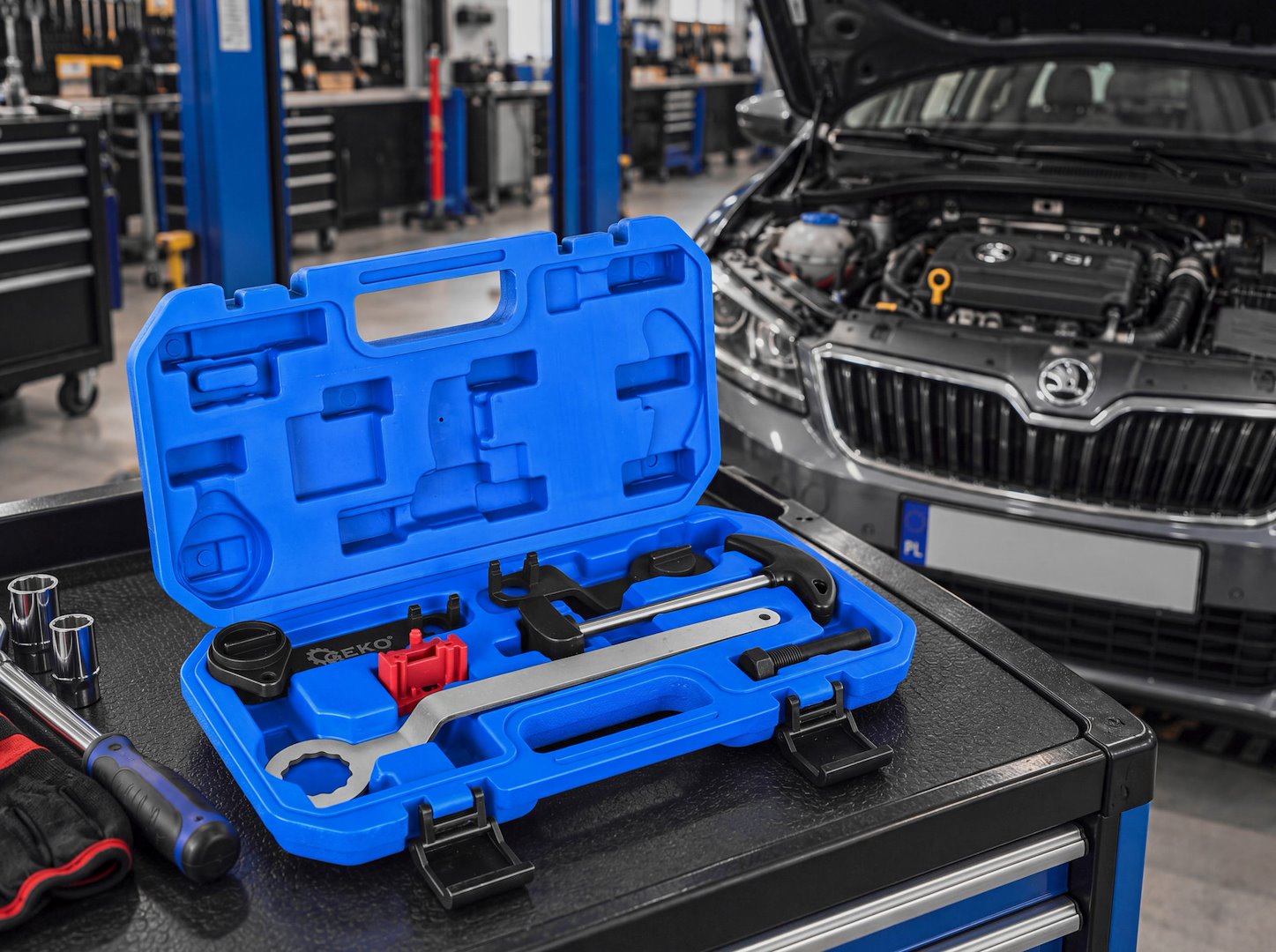 GEKO vezérlésrögzítő készlet VAG 1.0 1.2 1.4 TSI/TFSI motorokhoz