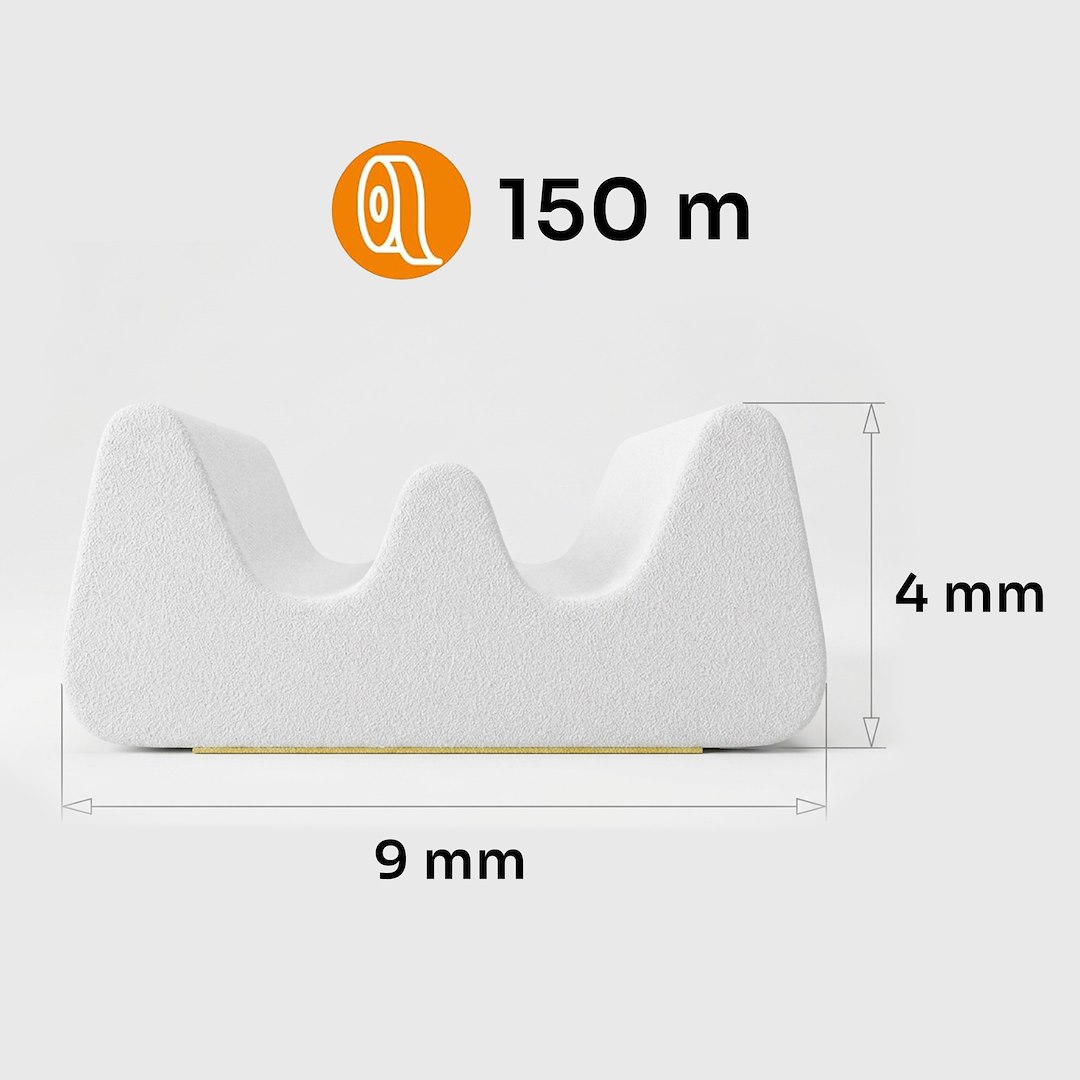 GEKO öntapadó EPDM szigetelőszalag ajtókhoz és ablakokhoz E profil 9x4mm 150m barna
