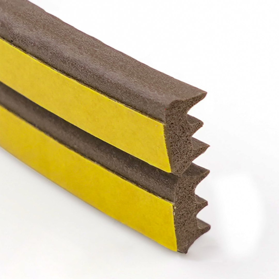 GEKO öntapadó EPDM szigetelőszalag ajtókhoz és ablakokhoz E profil 9x4mm 150m barna
