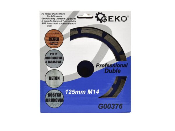 Duplasoros gyémánt betoncsiszoló 125xGWINT M14 Dupla - Image 6