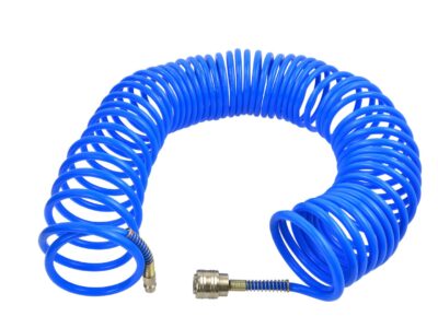Kompresszor spiráltömlő gyorscsatlakozóval PE 8x5mm 20m
