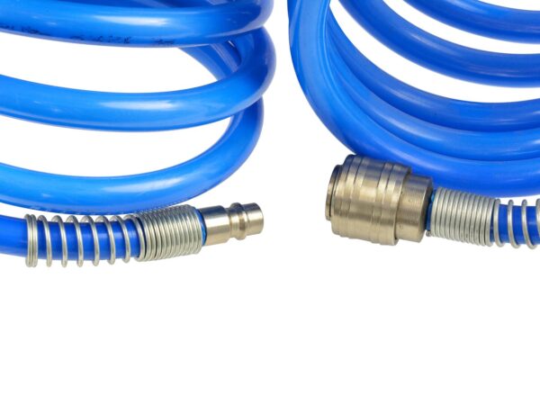 Kompresszor spiráltömlő gyorscsatlakozóval PE 12x8mm 10m - Image 3