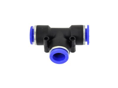 Levegős csatlakozó műanyag csőhöz, T-elágazó PU/PE 4mm