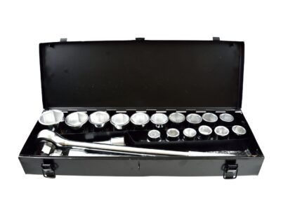 Dugókulcs készlet 21 részes 3/4" hatszög 21-50mm fém dobozban