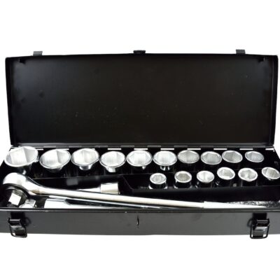 Dugókulcs készlet 21 részes 3/4" hatszög 21-50mm fém dobozban
