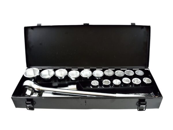 Dugókulcs készlet 21 részes 3/4" hatszög 21-50mm fém dobozban