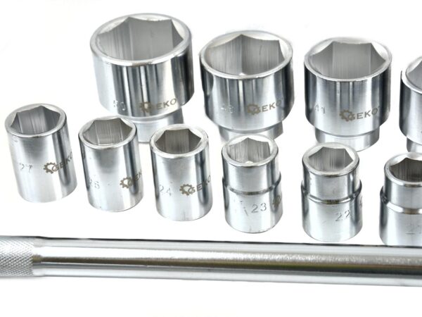 Dugókulcs készlet 21 részes 3/4" hatszög 21-50mm fém dobozban - Image 7