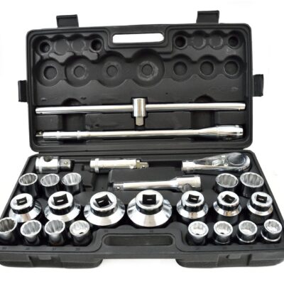 Dugókulcs készlet 26 részes 3/4" tizenkétszögű 21-65mm műanyag kofferben