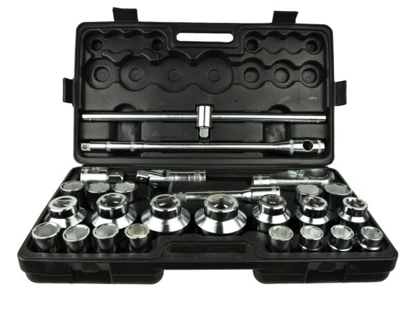 Dugókulcs készlet 26 részes 3/4" hatszög 21-65mm műanyag kofferben
