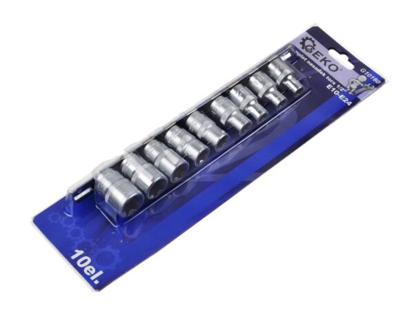 Torx dugókulcs készlet 10 részes 1/2" E 10-24 - Image 4