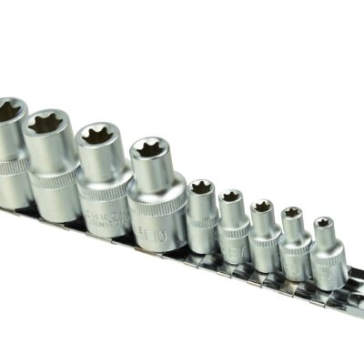 E-profil (E-Torx) Torx készlet 10 részes 1/4" és 1/2"