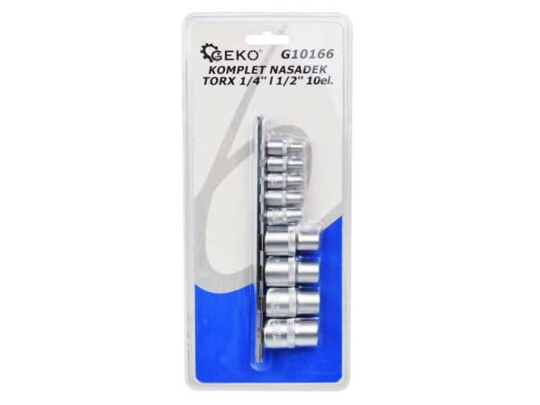 E-profil (E-Torx) Torx készlet 10 részes 1/4" és 1/2" - Image 5