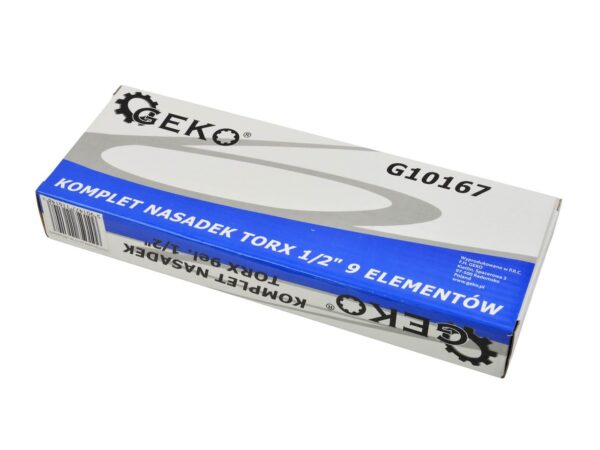E-profil (E-Torx) Torx készlet 9 részes 1/2" fém dobozban - Image 5