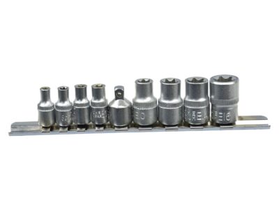 E-profil (E-Torx) Torx készlet 9 részes 1/4 és 3/8"