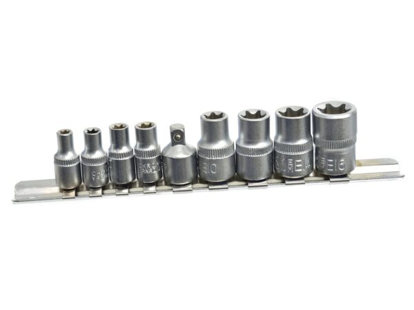 E-profil (E-Torx) Torx készlet 9 részes 1/4 és 3/8" - Image 2