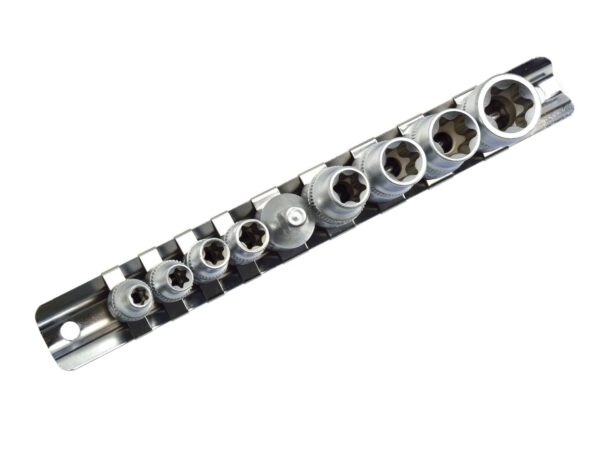 E-profil (E-Torx) Torx készlet 9 részes 1/4 és 3/8" - Image 3