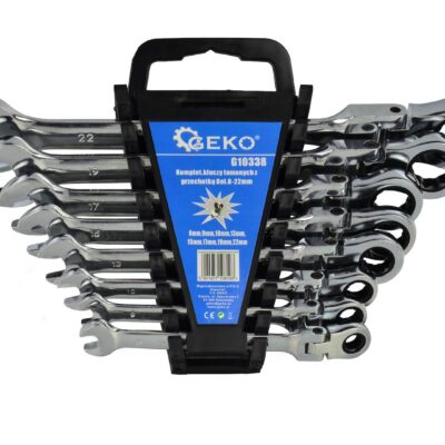 Csuklós racsnis csillagvilláskulcs készlet 8 részes 8-22mm