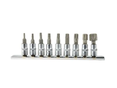 Torx bitfej készlet T10-60 1/4" CRV 9 részes