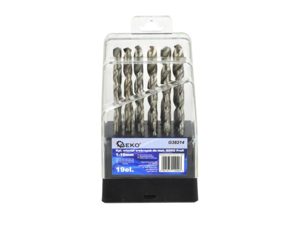 Fémfúró készlet 1-10mm 19 részes