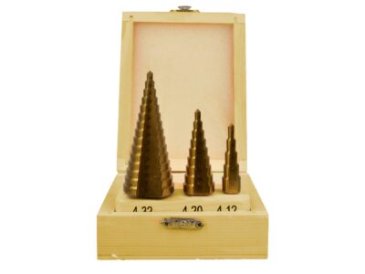 Lépcsős lemezfúró készlet 3 részes (4-12,4-20,4-32)(20)