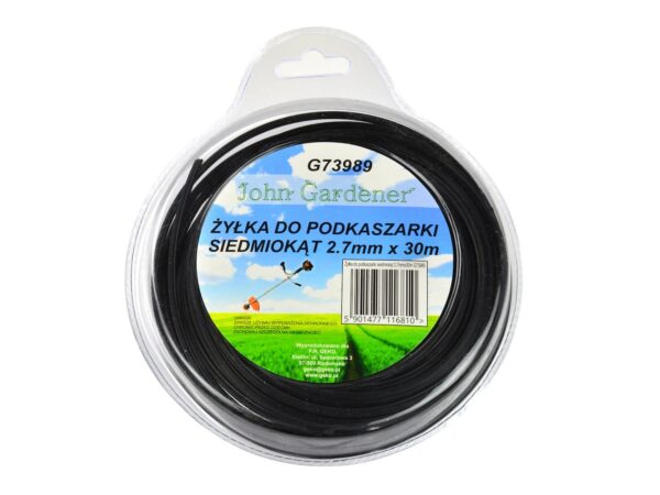 Fűkasza damil, hétszögletű 2.7mm x 30m