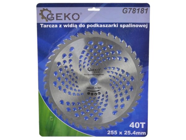 Vídia betétes vágótárcsa fűkaszához 255x25.4mm x 40T - Image 3