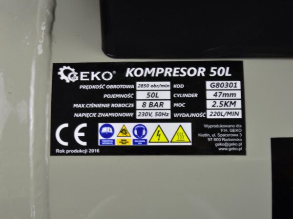 Alapmodell kompresszor 50L 230V - Kezdő 1,5LE 150L/min - Image 5