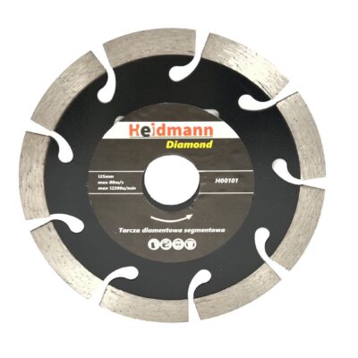 Heidmann szegmentált gyémánttárcsa 125x22.2x10mm / fekete /