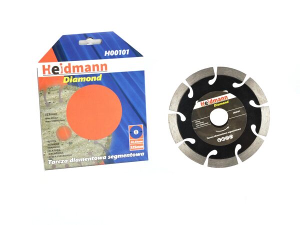Heidmann szegmentált gyémánttárcsa 125x22.2x10mm / fekete / - Image 3