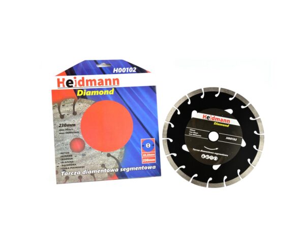 Heidmann szegmenses gyémánttárcsa 230x22.2x10mm fekete - Image 3